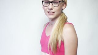Nubile tgirl rides dildo while jerking off performance