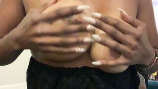 Black Callgirl Shows Tits