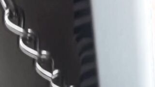Petite Japanese babe fingers herself while secretly filmed