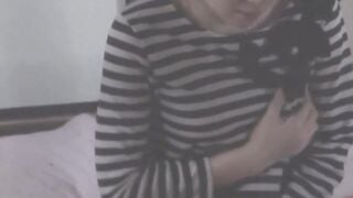 Petite Japanese babe fingers herself while secretly filmed