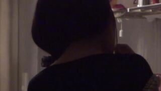 Cute Japanese teen sucks dick and rides it on voyeur cam