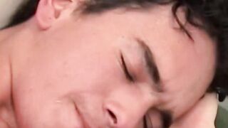 Gay twink latino mounts lovers ass for an anal fuck fest