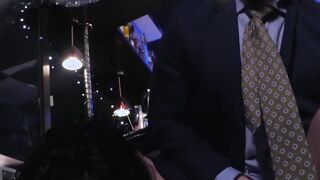 Classy businessmen enjoy wet blowjobs and rough fucking