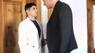 Teen Bastian Karim barebacked by Rich DILF Legrand