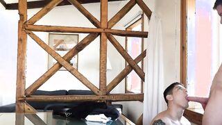 Teen Bastian Karim barebacked by Rich DILF Legrand