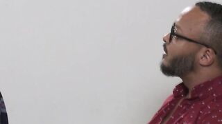 Trans stepteen barebacked by stepdad in his office