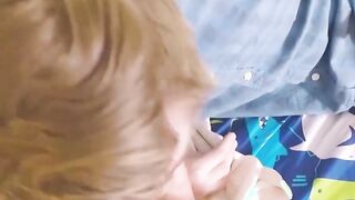 Hot twink jizzes while getting without any protection by stepbro