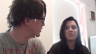 UK teen babe Danielle Darlow pussy play and POV blowjob