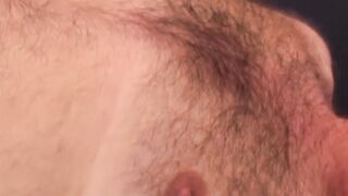 Cute gay bear Anthony Cox barebacked after mutual blowjob