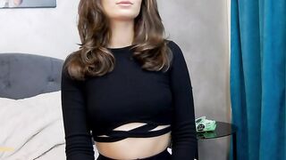 Hot brunette streamer Great Natural Boobs