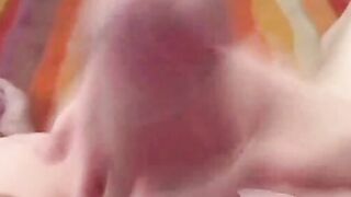 Stroking Fat Dick Looking At Porn