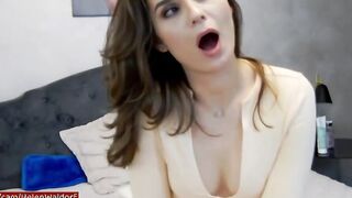 Brunette babe on cam All Natural Boobs