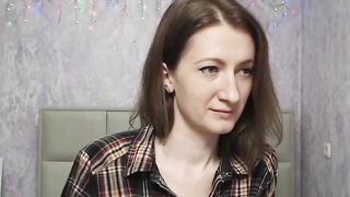 Amateur brunette babe private webcam show