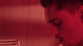 Bathhouse dp threesome steamy gay action