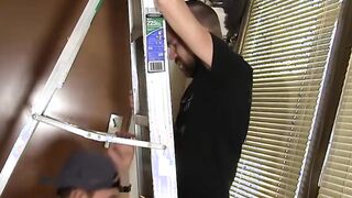 Twink drains his buddy dry with blowjob and earns some cum