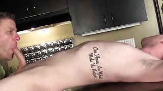 Amateur sucks his lover and receives his cum on his face
