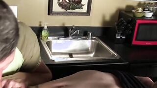 Amateur sucks his lover and receives his cum on his face