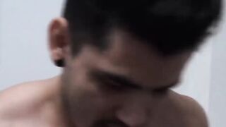 In the middle of a POV fuck a straight jock snaps off his rockhard cock