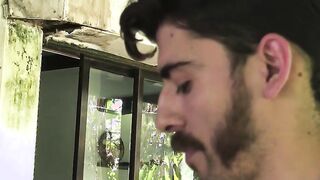 Straight Latino facialized after riding his first raw dick