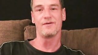 Mature homo masturbates hard while fingering his asshole