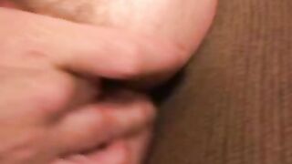 Mature homo masturbates hard while fingering his asshole