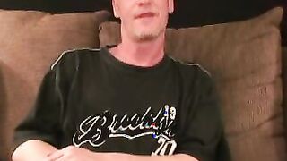 Mature homo masturbates hard while fingering his asshole