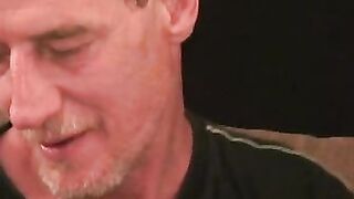 Mature homo masturbates hard while fingering his asshole