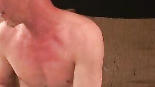 Mature homo masturbates hard while fingering his asshole