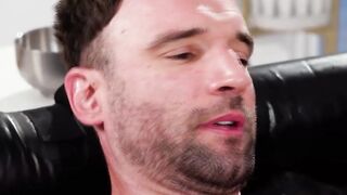 Masseuse strokes clients fat oily dick