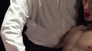 Sub twink is agreeable for BDSM buttcentric fingering and handjob