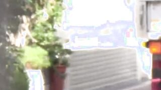 Japanese youngsters having a great time peeing out in the open