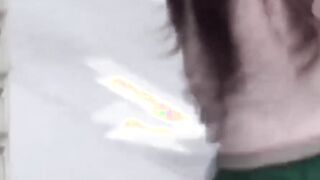 Japanese youngsters having a great time peeing out in the open