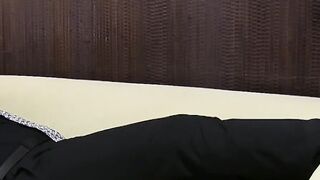 Ebony stud Trent King tied up for deviant feet licking
