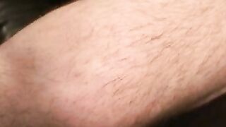 Hairy mature amateur enjoys masturbating and cumming solo