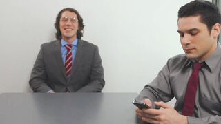 Gay rimjob and anal sex in the office during working time
