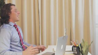 Gay rimjob and anal sex in the office during working time