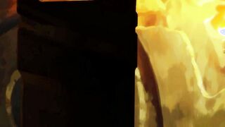 Sexy Blonde ELF Bathing and Fucking HENTAI UNCENSORED