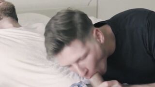 Taboo fuck session between hunky blond stepdad and his son