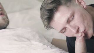 Taboo fuck session between hunky blond stepdad and his son
