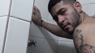 Straight Latin man has first time fun session with a dick