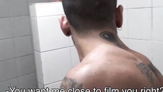 Straight Latin man has first time fun session with a dick