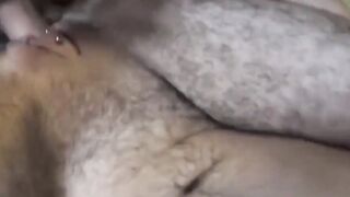 FTM dollface deepthroats enormous dick before hard pussy beating