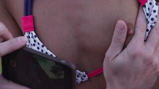 Kinky babe Gina Gerson likes being recorded while giving BJ