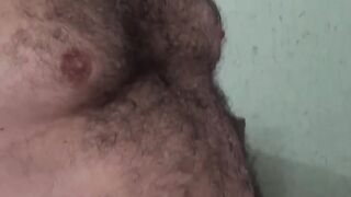 Jockstrap bear Sid Morgan sucked dick and bareback fucked