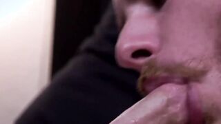 Jock Ethan Tate cant stop licking FTM Luke Hudsons pussy
