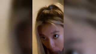 Pretty Asian Teen Sucks Black Cock