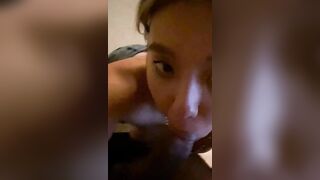 Pretty Asian Teen Sucks Black Cock