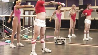 Tgirl Gracie Jane fucks Queenie Sateen on stage
