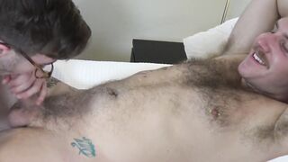 FTM muscle head sucks dick before oral delight with vibrator