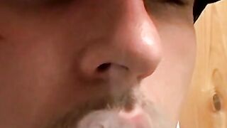 Funtime drilling his ass while puffing on a cigarette
